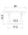 PERFIL ALUMINIO EMP.BLANCO  2000*17.3*15,3mm